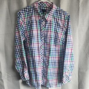Talbots Men's Multicolor Plaid Button-Down Shirt